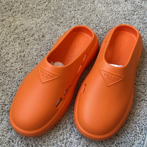 NWat Authentic PRADA Solid Mules (Unisex) - Picture 1 of 12